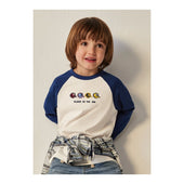 Mayoral Boys Ivory and Ink Blue Long Sleeve T-shirt